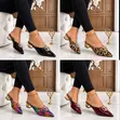 New Animal Colour Print Half Shoes - Women's - 4