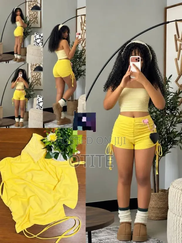 A&D Jumpsuit Na Yellow Na Classic Na Polyester Ga Mata, Girman S-XXL - 1