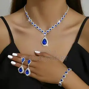 Blue & White Bridal Jewelry Set