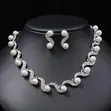 Blue & White Bridal Jewelry Set - 2