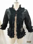 Designer Statement Ruffle Mesh Open Jacket - 1