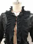 Designer Statement Ruffle Mesh Open Jacket - 2