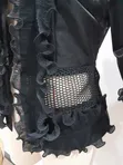 Designer Statement Ruffle Mesh Open Jacket - 3