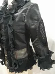 Designer Statement Ruffle Mesh Open Jacket - 4
