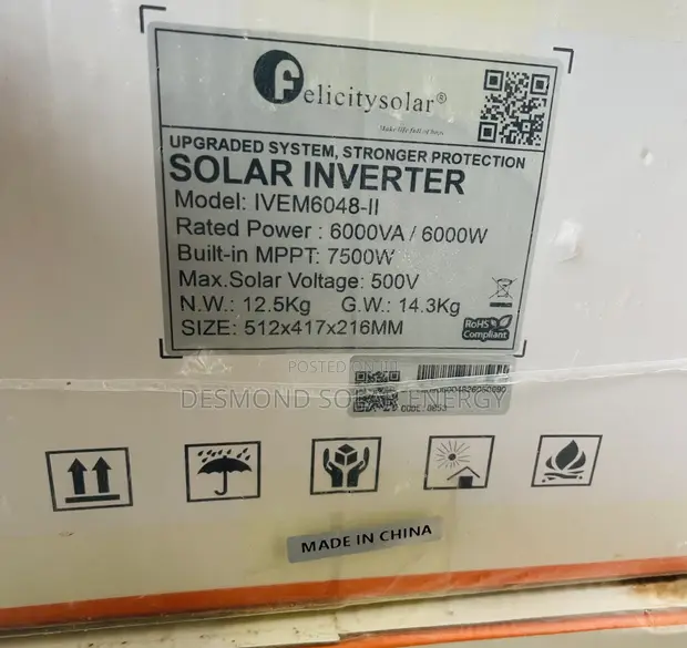 6kva 48v Felicity Solar Hybrid Inverter - Brand New - 1