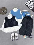 Angel Yara Mata Na Musamman 2pc Na Katako & Denim - 1