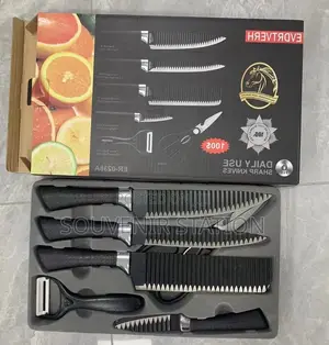 6 Piece Kitchen Wavy Knife Set