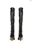 Chloe Black Leather Pointed Toe Boots - Size 40 - 4