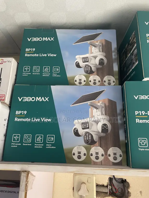 V380 ProMax 4G Solar CCTV Camera - 360° PTZ - 1