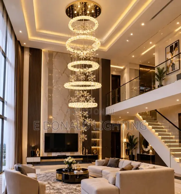 Luxury Crystal Chandelier - 600mm x H2400 - 1