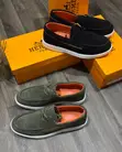 Hermes Suede Lace-Up Shoes - White Soles - 3