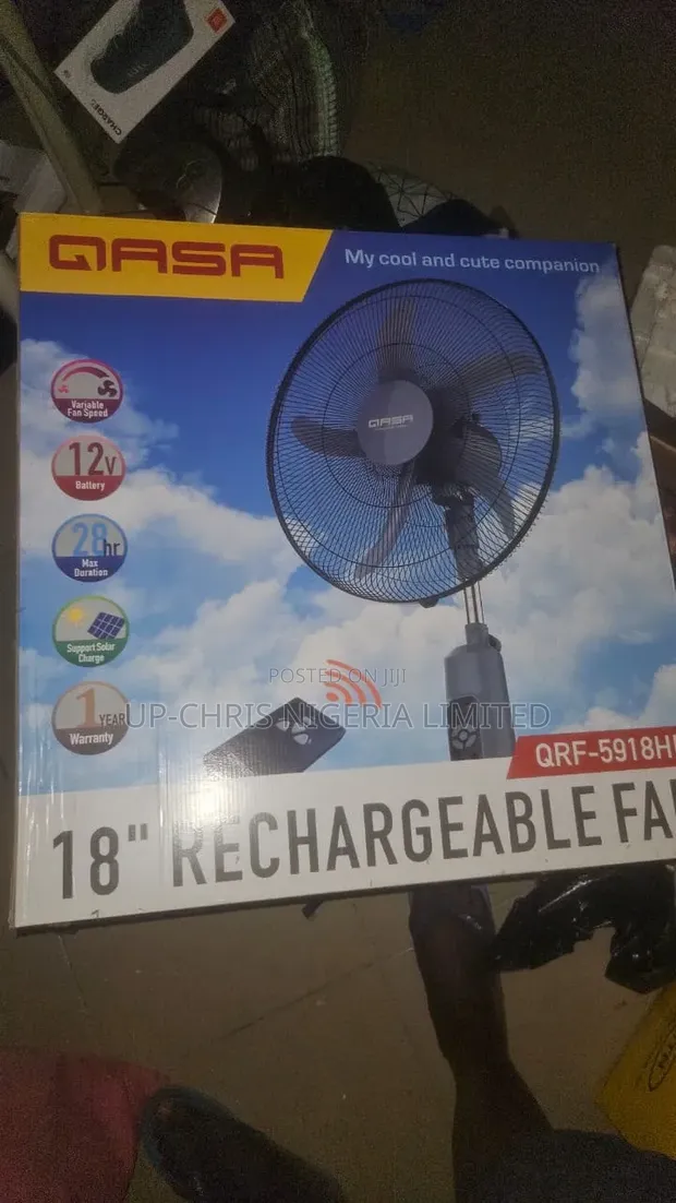 Qasa 18" Rechargeable Standing Fan - 1