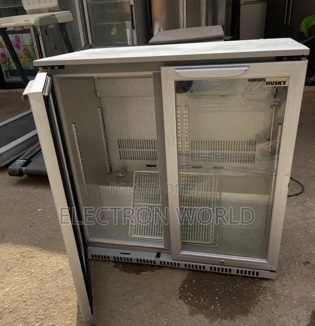 Husky Bar Fridge Mai Kofofi Biyu Na Gilashi (An Riga An Yi Amfani Da Shi) - 1