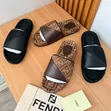 Fendi Luxury Men's Slippers - Brown - 3