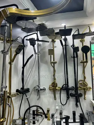 Wall Mount Shower with Tap - Gold, Black, Silver