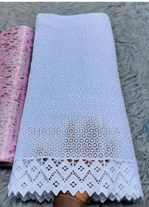 White Cord Lace Fabrics - 1