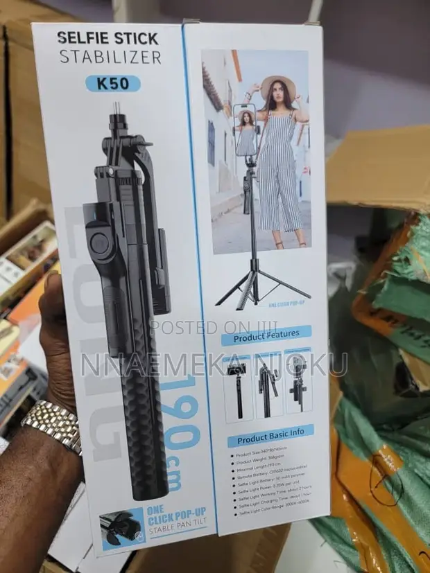 K50 Selfie Stick Stabilizer with Tripod - 1