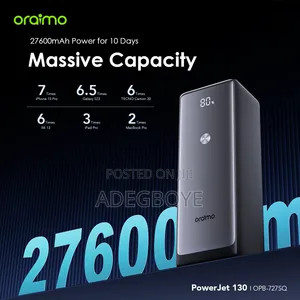 Oraimo 130W Laptop & Phone Power Bank 27,600mAh