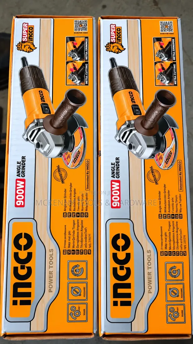 INGCO 900W Angle Grinder - Heavy Duty Electric Grinding & Cutting Machine - 1