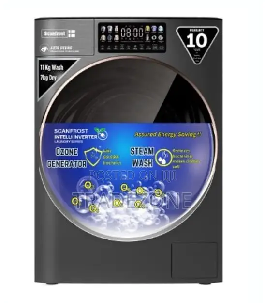 Scanfrost 11kg/7kg Inverter Washer Dryer Combo | SFWD117INVME - 1