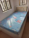 3.5x6 Bed Frame & 12" Mattress - Barely Used - 1