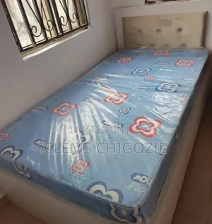 3.5x6 Bed Frame & 12" Mattress - Barely Used