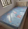 3.5x6 Bed Frame & 12" Mattress - Barely Used - 3