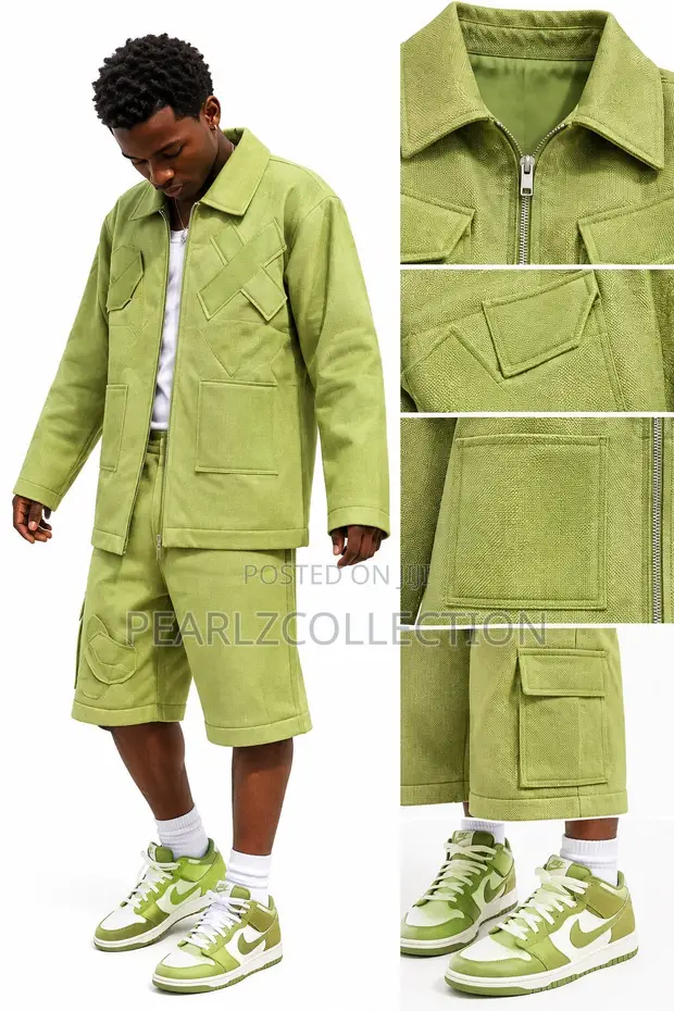 Customized Scuba Mesh Jacket and Shorts Set - 1