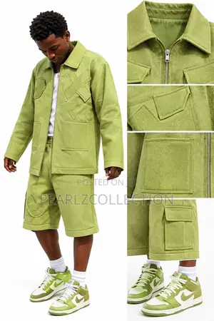Customized Scuba Mesh Jacket and Shorts Set