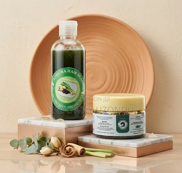 Natural Hair Growth Shampoo & Cream Combo - Anti-Dandruff - 1