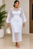 White Net Lace Fabric - Brand New - 1