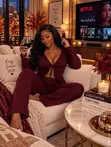 Reedah's Luxury Ribbed Knit Loungewear Set - 4