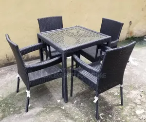 4-Seater Rattan Garden Set with Cushions
