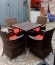 4-Seater Rattan Garden Set with Cushions - 2