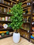 Artificial Yellow Ginkgo Plant in White Egg Pot - 2