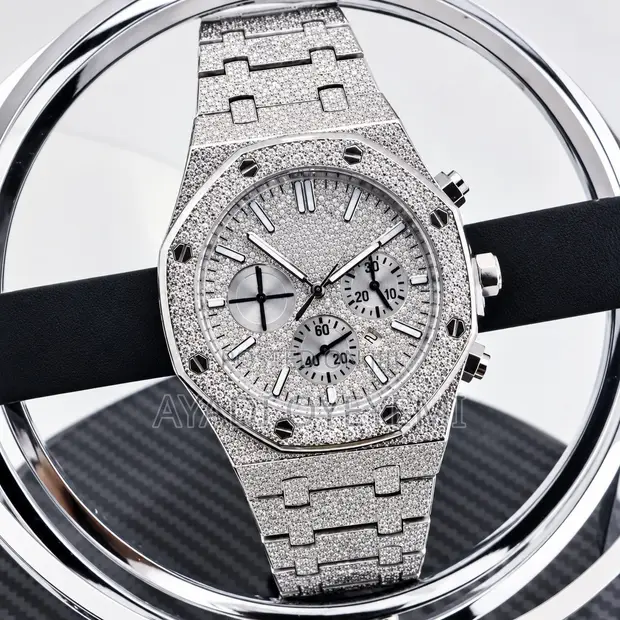 Audemars Piguet Silver Diamond-Encrusted Watch - 1