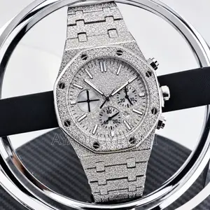 Audemars Piguet Silver Diamond-Encrusted Watch