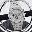 Audemars Piguet Silver Diamond-Encrusted Watch - 1