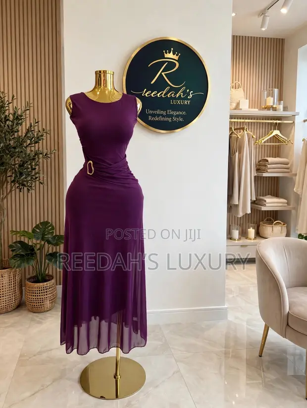 Velvet Plum Mesh Elegance Dress - 1