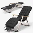 Adjustable Backrest Foldable Reclining Metal Chair - 1
