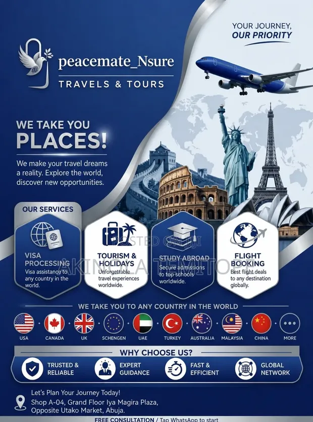 Peacemate_Nsure Travels: Visas, Tours & Study Abroad - 1