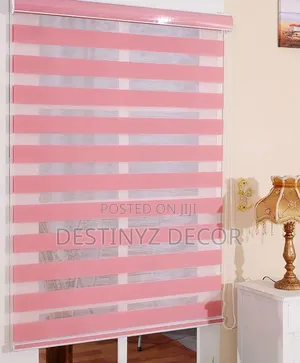 Coherent Window Blinds - Pink Fabric
