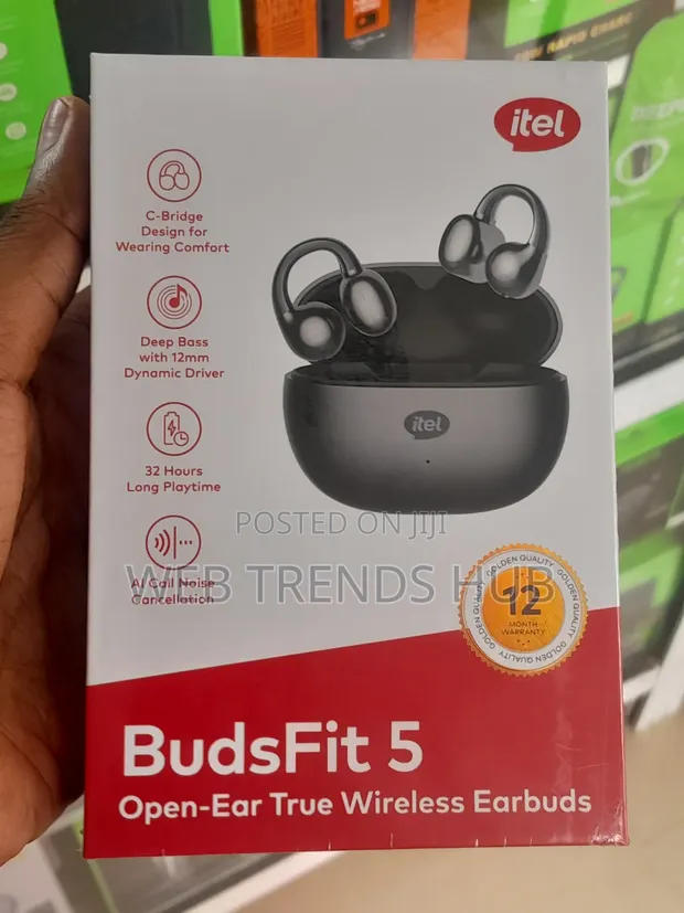 Itel BudsFit 5 Open-Ear Earbuds (IEW-55) - AI Noise Cancellation - 1