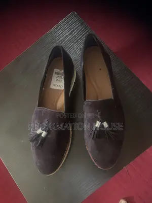 Franco Sarto Black Suede Slip-On Loafers - Women's Size 8