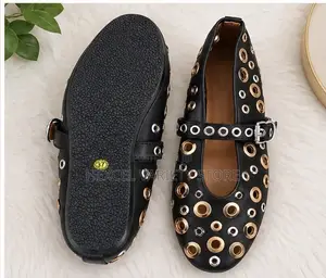 Original Black Eyelet Mary Jane Flat Shoes