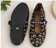 Original Black Eyelet Mary Jane Flat Shoes - 1