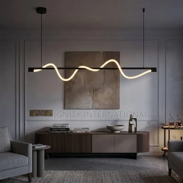 Modern Wave LED Pendant Chandelier | Luxury Linear Hanging Light - 1