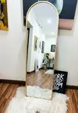 Standing Mirror with Aluminum Edging - 1