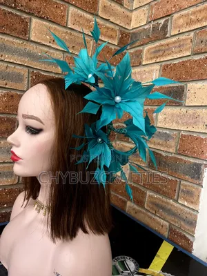 Teal Green Hair Parker Fascinator