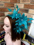 Teal Green Hair Parker Fascinator - 2